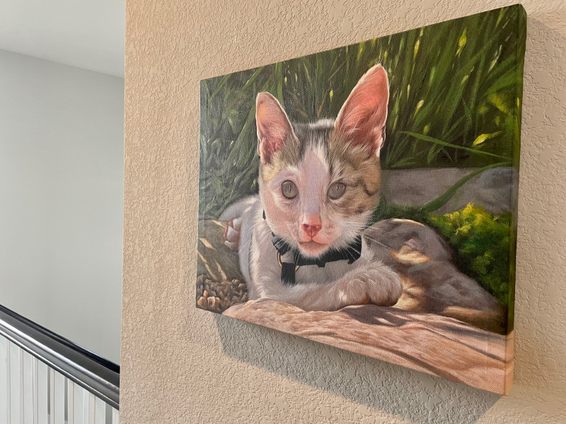 PortraitFlip - makoa's portrait hanging by the stairs