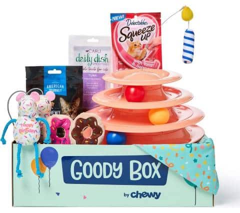 Goody Box Birthday Cat Toys, Treats & Collar