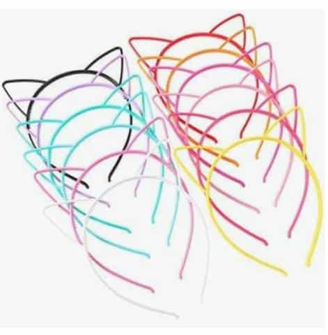 Unomor 24PCS Plastic Cat Ears Headband