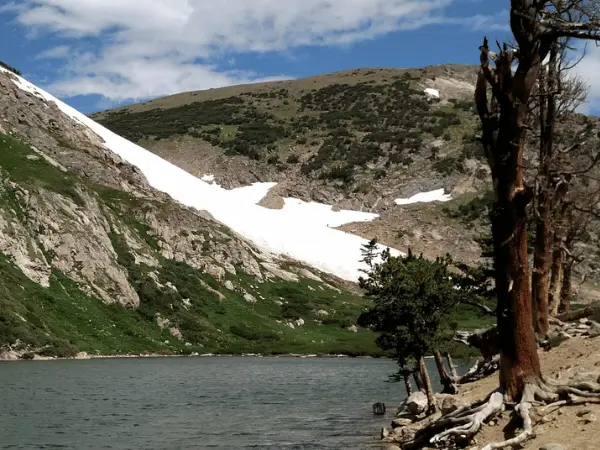 St. Mary’s Glacier, a dog-friendly hike near Denver with a snowfield