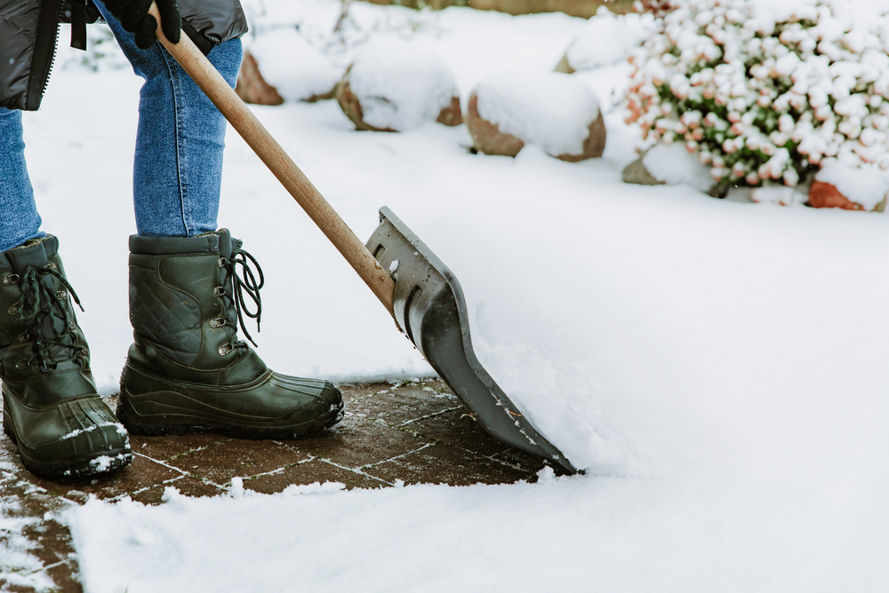 person shoveling snow